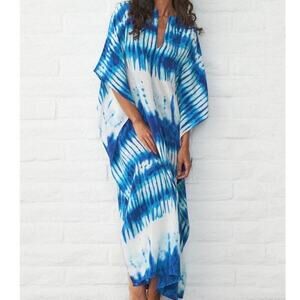 SOLD Blue Tie-Dye Swim Coverup